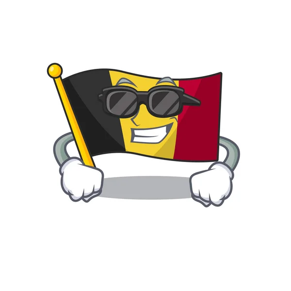 Bandera de belgium super cool doblada en el cajón de la mascota — Vector de stock