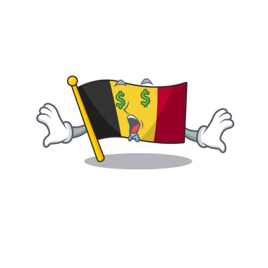 Para göz belçika bayrağı karakter direğine kaldırdı