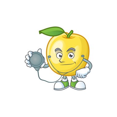 Çizgi film karakter tarzı ile Doktor altın elma