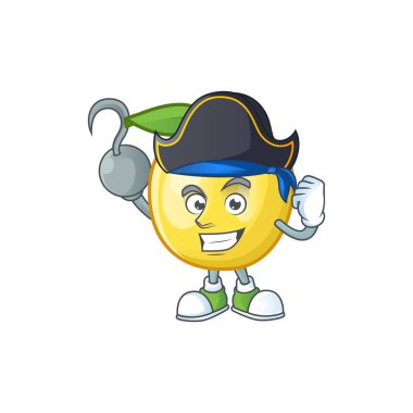 Çizgi film karakter tarzı ile Korsan altın elma