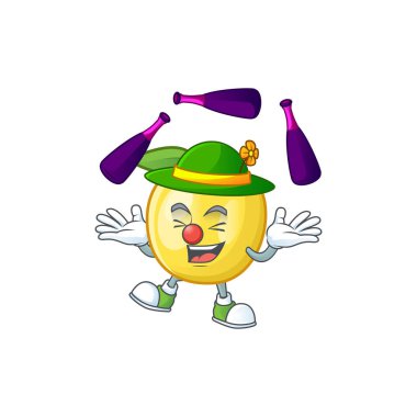 Karakter maskotu için şekil altın elma meyve hokkabazlık