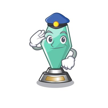 Karakter üzerine şekilli polis akrilik kupa karikatür