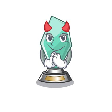 Bir karikatür üzerinde Devil akrilik kupa maskotu