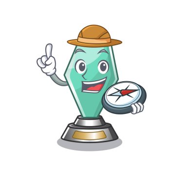 Bir karikatür Explorer akrilik kupa maskotu