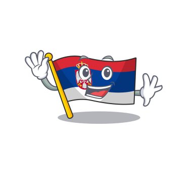 Karikatür direğine dalga lı sırbistan bayrağı dalgalanıyor