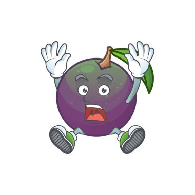 Beyaz arka planda başarılı olgun yıldız elma karakteri