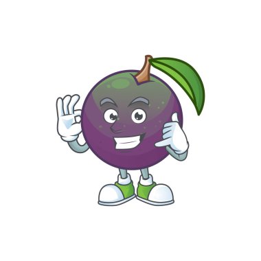 Karikatür maskotu bana yıldız elma karakteri çağrı