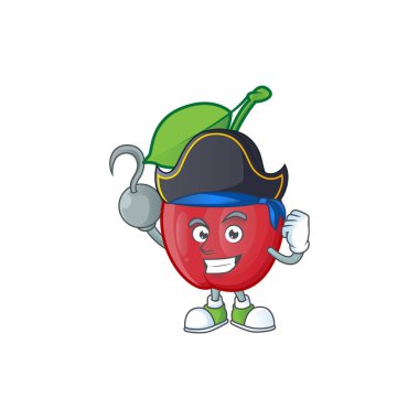Korsan bing kiraz karakter maskot izole