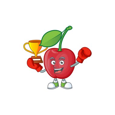 Boks kazanan bing kiraz tasarım karakteri için taze