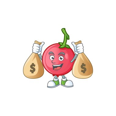 Karakter maskotu para çantası lovi lovi meyve ile