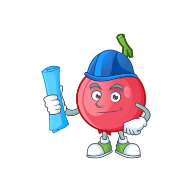 Maskot ile Mimar karikatür lovi lovi meyve