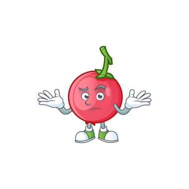 Maskot ile sırıtan karikatür lovi meyve