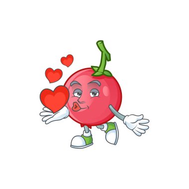 İkon karakteri için tatlı bir aşk meyvesi.