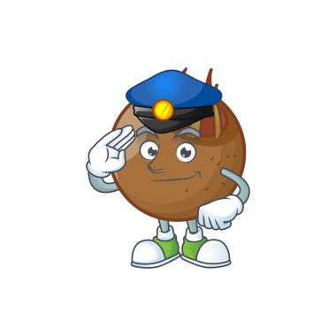 Polis karakteri medlar tasarım karikatür için taze