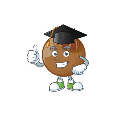 Beyaz arka planda Mezuniyet tatlı medlar karikatür