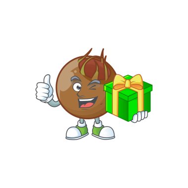 Hediye tatlı medlar meyve çizgi film karakter tarzı ile.