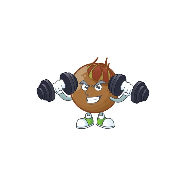 Fitness-Charakter Mispel frisch für Design-Cartoon — Stockvektor