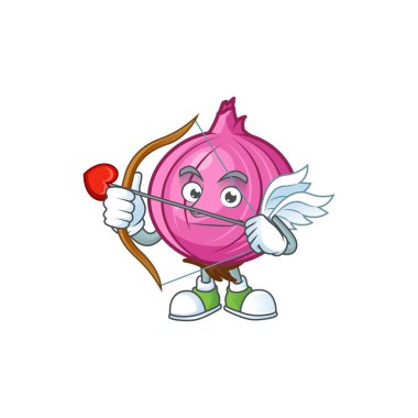 Tarifi gıda için Cupid kırmızı soğan karikatür