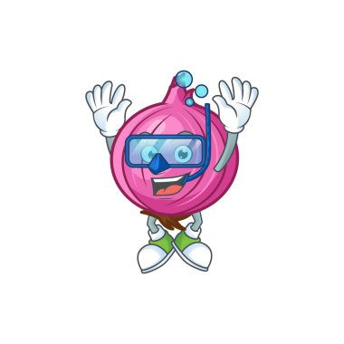 Maskot ile Dalış kırmızı soğan çizgi film karakteri