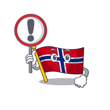 Çizgi film şeklinde tabela norveç karakteri ile