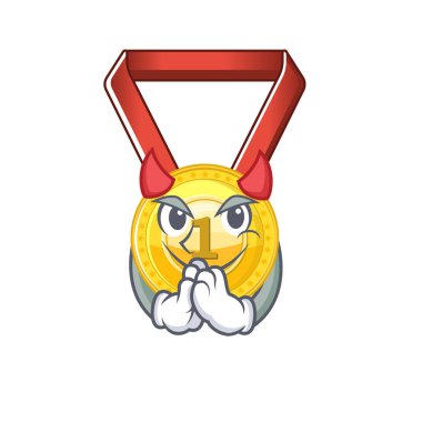 Şeytan oyuncak altın madalya maskot şeklinde