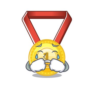 Maskot şeklinde ağlayan oyuncak altın madalya