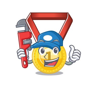 Tesisatçı altın madalya karikatür duvara asılı