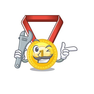 Mekanik altın madalya karikatür duvarına asıldı