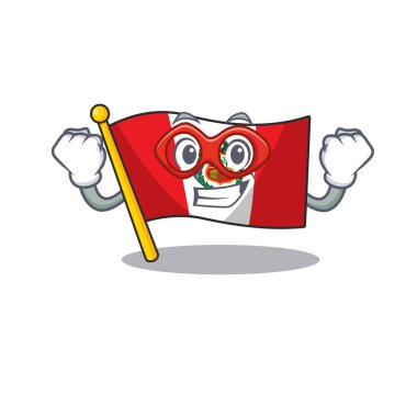 Süper kahraman bayrağı peru karakteri çizgi film şeklinde