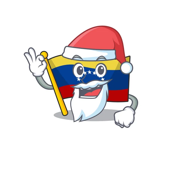 Bandera de Santa Venezolana izada en el asta de la mascota — Archivo Imágenes Vectoriales