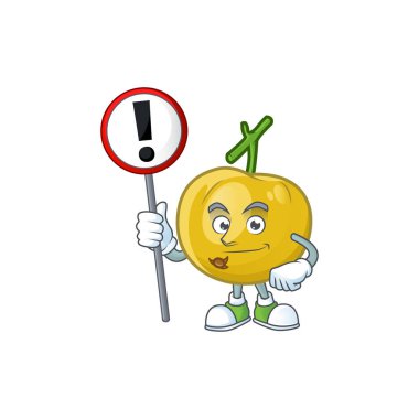 Karikatür maskotu için işareti araza meyve tasarım karakteri ile