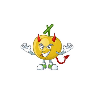 Karakter maskotu ile Devil olgun araza karikatür