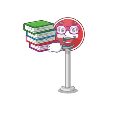 Kitap minyatürü maskot masasına girişsiz öğrenci