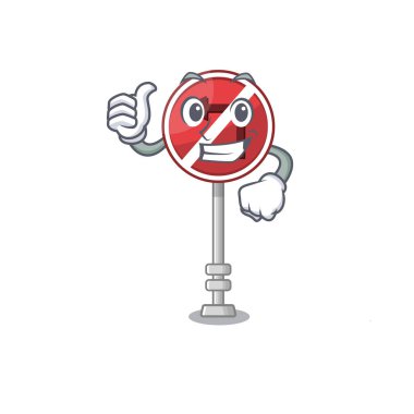 Karakterle izole edilmiş sola dönüş yok başparmak