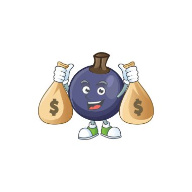 Karakter maskot tarzı para çantası tatlı frenk üzümü ile