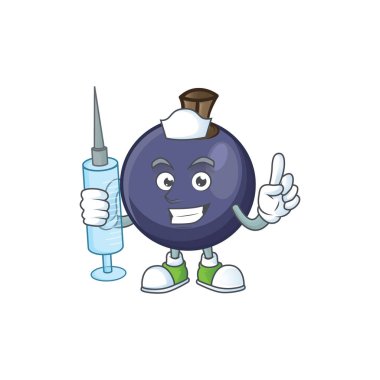 Çizgi film karakter şekli Hemşire frenk üzümü meyve.