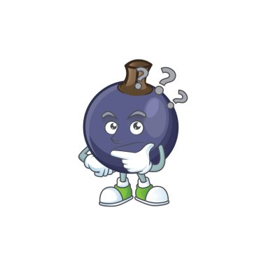 Sağlıklı beslenme için taze frenk üzümü karikatür düşünme