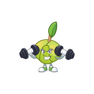 Çizgi film karakteri Fitness fil elma meyve