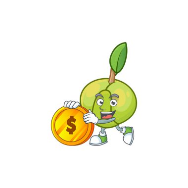 Sikke meyve fil elma karikatür maskot tarzı getir