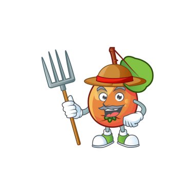 Logo için Çiftçi shipova meyve çizgi film karakteri