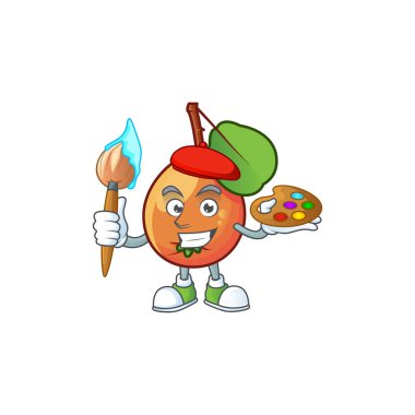 Logo için ressam shipova meyve çizgi film karakteri