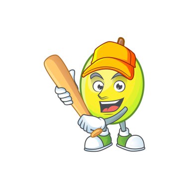 Beyzbol gomortega meyve çizgi film karakter maskot şekli oynamak
