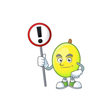 Burcu gomortega meyve çizgi film karakter maskot şekli ile