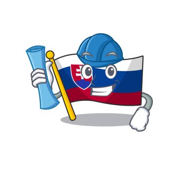 Şekil karakteri ile mimar bayrağı slovakya