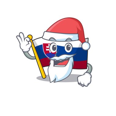 Santa bayrak slovakya karikatür çekmece katlanmış
