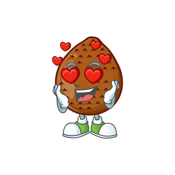 En amour salak frais mascotte pour la nourriture saine — Image vectorielle