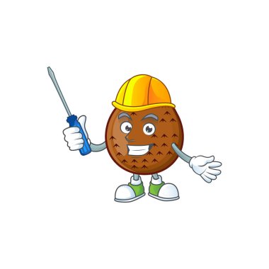 Beyaz arka planda otomotiv meyve karakteri