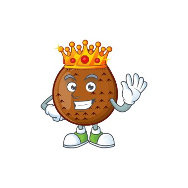 Beyaz arka planda Kral meyve karakteri