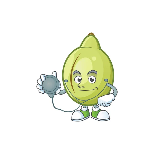 Doctor gubinge fruta de dibujos animados para símbolo de la cosecha — Vector de stock