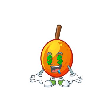 Beyaz arka plan üzerinde Para göz ham jocote karikatür